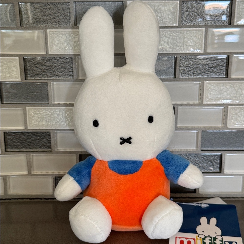 MIFFY IN OVERALLS Sitting Plush / Kawaii / 8”/ Color Your World with Miffy / NEW